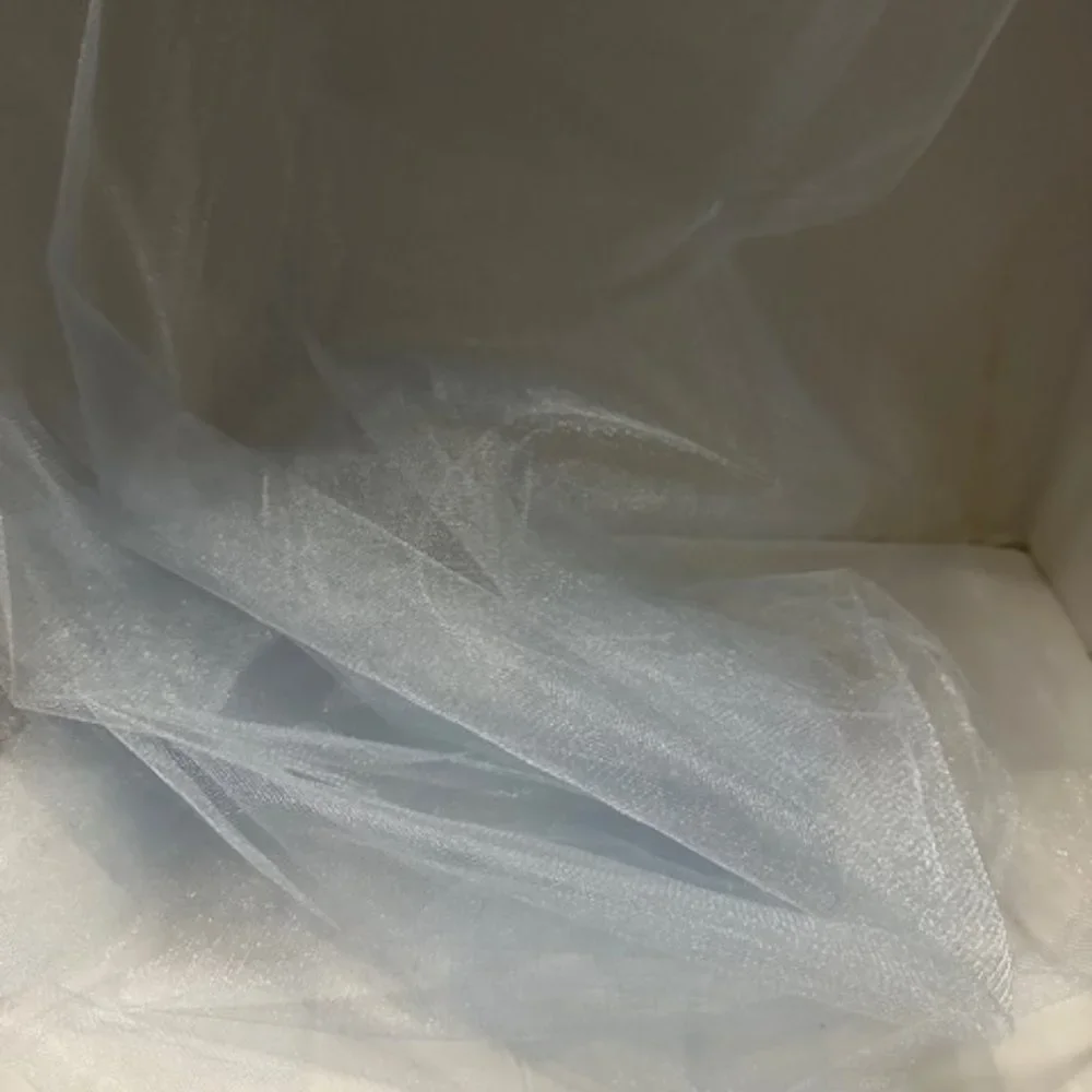 Baby Blue Illusion Sparkle Tulle Wedding Shower Fabric - Picture 2 of 4